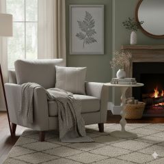 Round Hammered Metal Table White