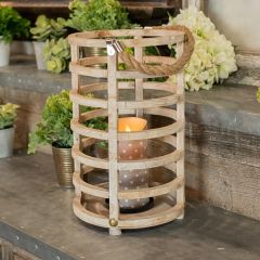 Round Lantern With Rope Hanger