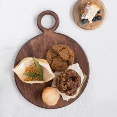 Round Mango Wood Cheese Board With Handle