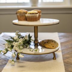 Round Marble Tiered Riser