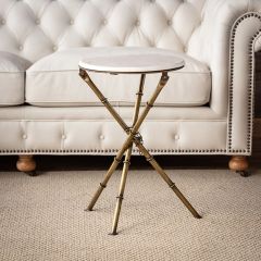 Round Marble Top Side Table