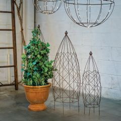 Round Metal Garden Topiary Set of 3