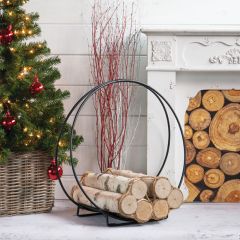 Round Metal Log Holder