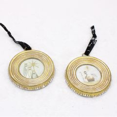 Round Nativity Ornament Set of 2