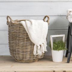 Round Rattan Handled Basket Set of 4