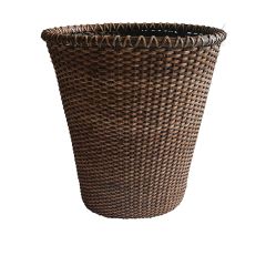 Round Rattan Waste Basket