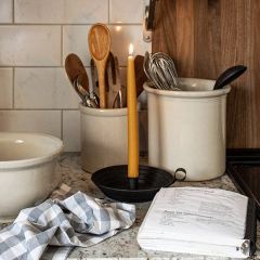 Round Rippled Taper Candle Holder