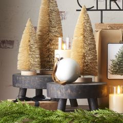 Round Rustic Riser Set of 2