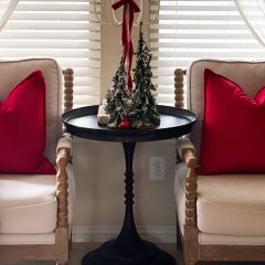 Round Tray Style Side Table