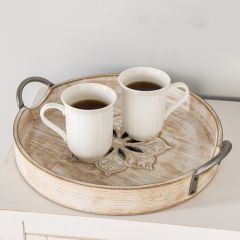 Round Tray With Center Design Set of 2