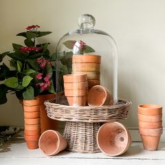 Round Willow Basket Pedestal Riser