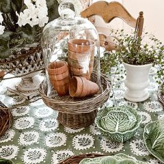 Round Willow Basket Pedestal Riser