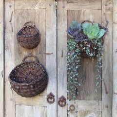 Round Willow Hanging Wall Basket Set of 3