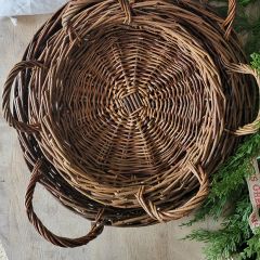 Round Willow Trays Set of 3