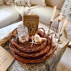 Round Willow Trays Set of 3