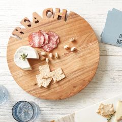 Round Wood BEACH Cutting Board