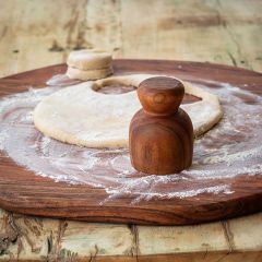 Round Wooden Biscuit Cutter