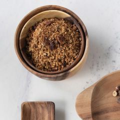 Round Wooden Bowl Set of 2