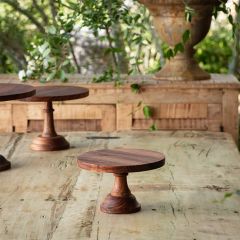 Round Wooden Cake Pedestal 5 Inch