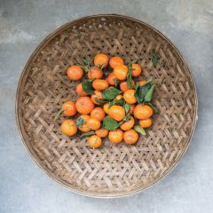 Round Woven Bamboo Basket Set of 3