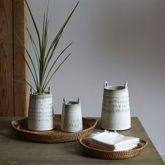 Round Woven Handled Tray