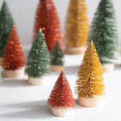 Rounded Bottlebrush Tree Set of 4