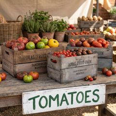 Royal Fruit Farm Handled Crate Set of 3