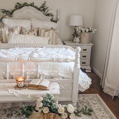 Ruffle And Lace Comforter Set