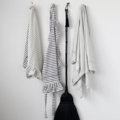 Ruffle and Stripes Cotton Apron