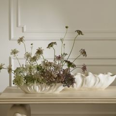 Ruffle Rim Ceramic Trough Tray