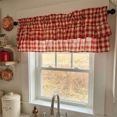 Ruffled Buffalo Check Valance