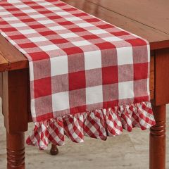 Ruffled Checkered Table Runner
