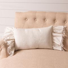 Ruffled Edge Merry Christmas Pillow