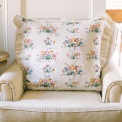 Ruffled Floral Cotton Euro Sham