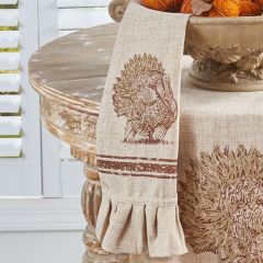 RUFFLED LINEN TURKEY TOWEL SET OF 3