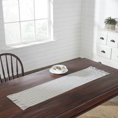 Ruffled Ticking Stripe Table Runner