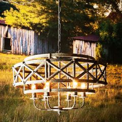 Rugged Metal Trestle Chandelier
