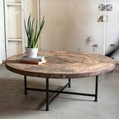 Rugged Wagon Wheel Coffee Table