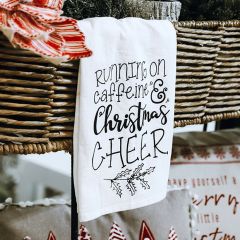 Running On Christmas Cheer Holiday Towel