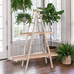 Rustic A Frame Ladder Display Shelf