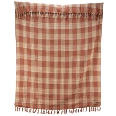 Rustic Accents Fringed Tartan Throw Blanket