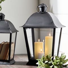 Rustic Aged Metal Decorative Lantern