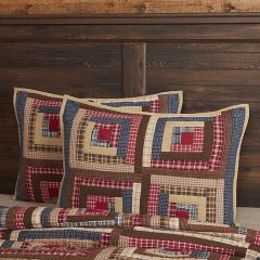 Rustic Americana Patchwork Standard Sham