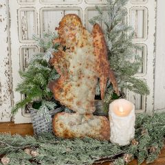 Rustic Angel Metal Plaque