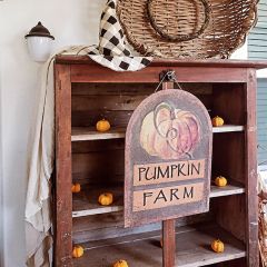 Rustic Arched Pumpkin Farm Sign