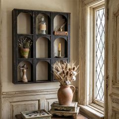 Rustic Arched Wall Cubby Shelf