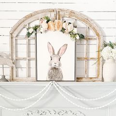 Rustic Arched Wood Window Frame Set of 2