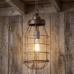 Rustic Barn Cage Pendant Light
