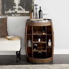 Rustic Barrel Wine Bottle Holder