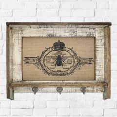 Rustic Bee Wall Shelf